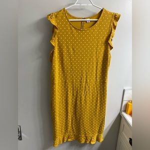 Old navy XXL Mustard Polka a Dot Dress